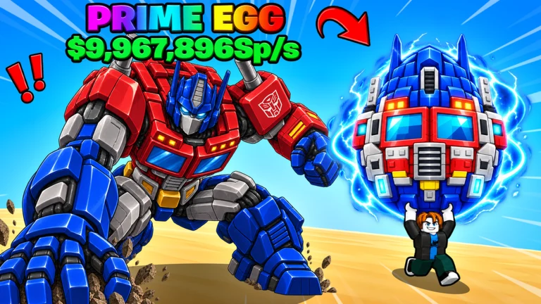 Official Prime Egg cover with a red-and-blue robotic guardian and egg